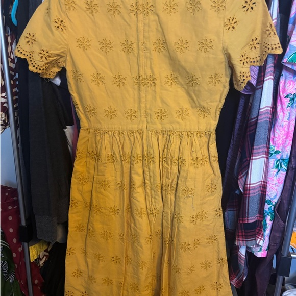 Madewell Yellow Eyelet Midi Dress NWOT - Picture 2 of 3